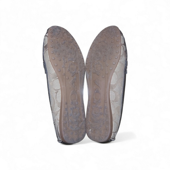 Coach Women's Tan and Brown Patterned Loafers - Picture 7 of 8